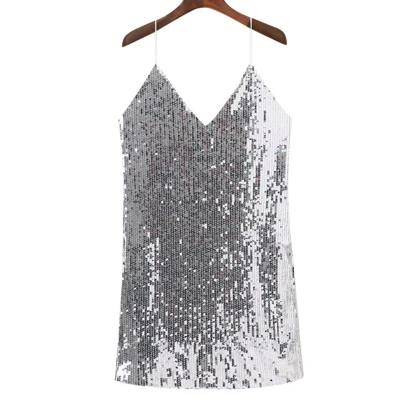 Mini Dress con Paillettes 
