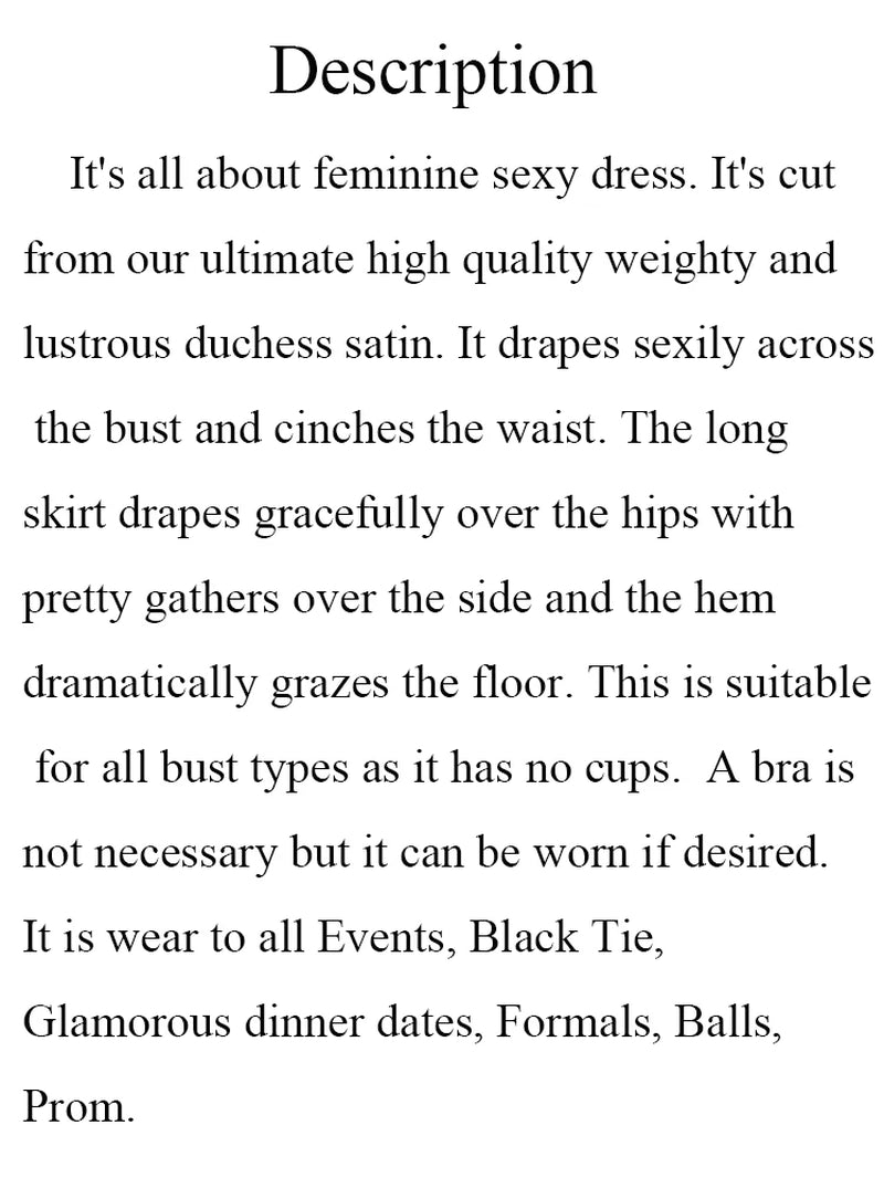 Abito Lungo in Satin Sexy da Donna – Spalle Scoperte, Senza Maniche, Schiena Scoperta