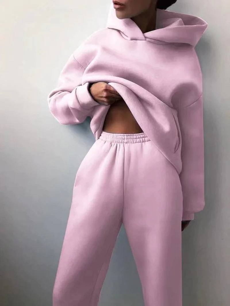  Two Piece Sets Women Tracksuit Oversized Suit 