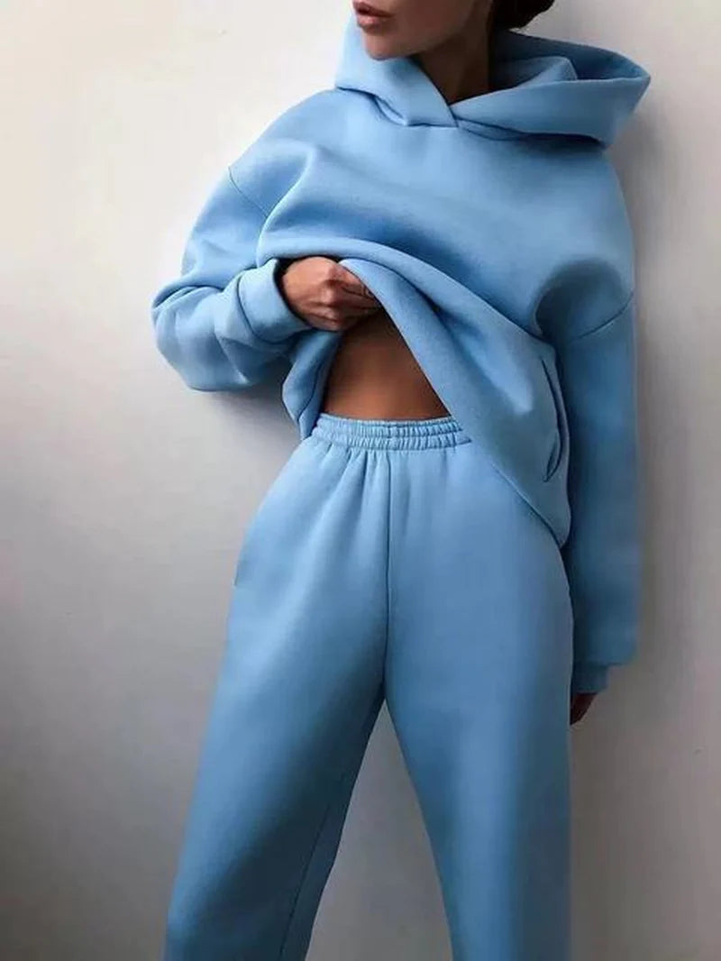  Two Piece Sets Women Tracksuit Oversized Suit 