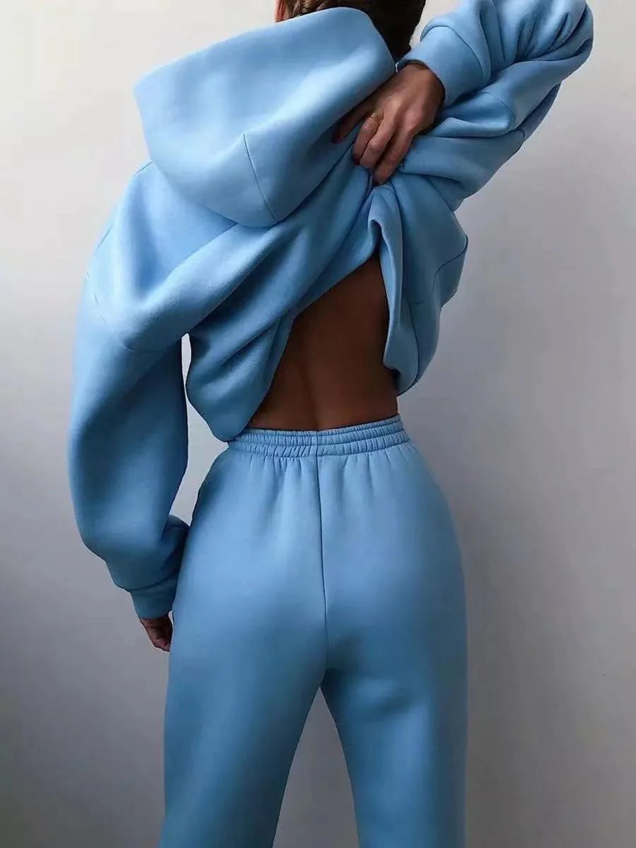  Two Piece Sets Women Tracksuit Oversized Suit 